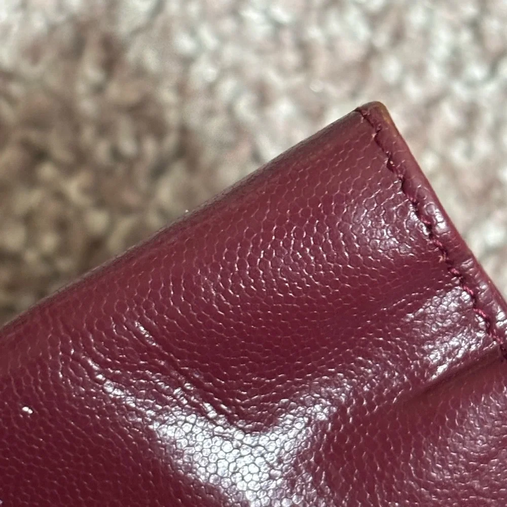 Auth OLD GUCCI Interlocking G Leather Passport Cover Case Bordeaux - Picture 8 of 8